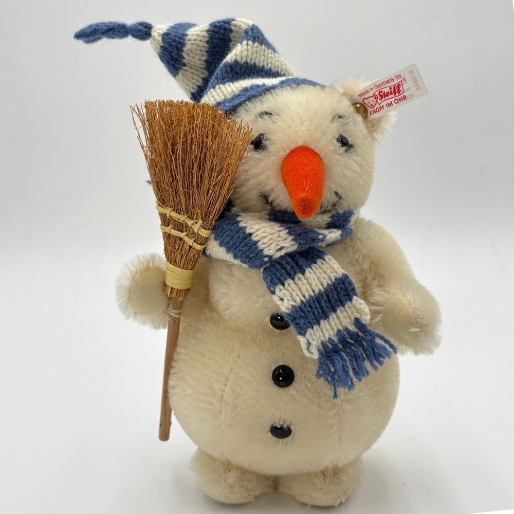 Steiff Snowman Mohair Teddy 670695 Limited Edition 2001 9in